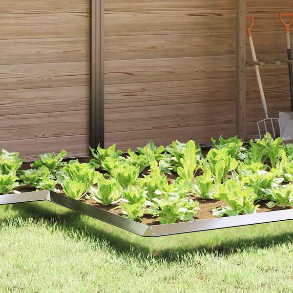 vidaXL Gard pentru melci 4 pcs Argintiu 13,5 x 13,5 x 25 cm