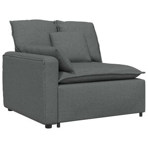 vidaXL Modul modular capăt pentru cotieră canapea cu perne gri &icirc;nchis