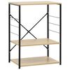 vidaXL Dulap microunde, negru/stejar 60x39,6x79,5 cm lemn prelucrat