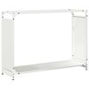 vidaXL Suport pentru lemne de foc alb 90x28x65 cm Oțel laminat la rece