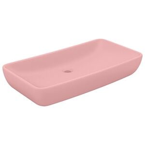vidaXL Chiuvetă dreptunghiulară de lux, roz mat, 71 x 38 cm, ceramică