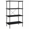 vidaXL Unitate cu rafturi pe 4 niveluri, negru, 80x40x130 cm