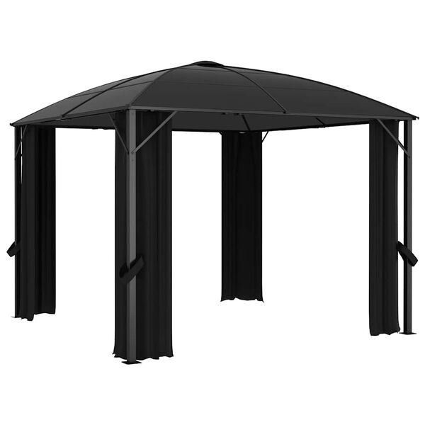 vidaXL Pavilion cu perdele, antracit, 300 x 300 x 265 cm