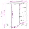 vidaXL Cabinet mobil Maro miere 63,5 x 39 x 79 cm Lemn de pin masiv