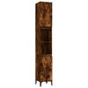 vidaXL Dulap de baie, stejar afumat, 30x30x190 cm, lemn prelucrat