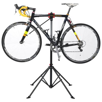 vidaXL Suport reparații bicicletă, negru, 103x103x(115-200) cm, oțel