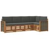 vidaXL Set de canapele de exterior 4 buc. Natural și Antracit