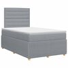 vidaXL Pat boxspring cu saltea Gri deschis 120 x 200 cm Țesătură