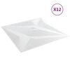 vidaXL Panouri de perete Stea 12 pcs Stea Albă 50 x 50 cm Spumă XPS