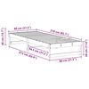 vidaXL Cadru de pat Alb 80 x 210 cm Lemn de pin masiv