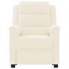 vidaXL Fotoliu de masaj electric, crem, piele ecologică