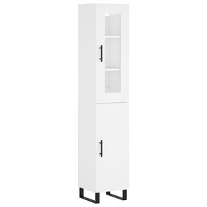 vidaXL Dulap &icirc;nalt, alb, 34,5x34x180 cm, lemn prelucrat