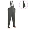 vidaXL Pantaloni de v&acirc;nătoare cu cizme, verde, mărime 42