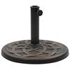 vidaXL Suport umbrelă de soare, bronz, 19 kg, polirășină, rotund