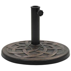 vidaXL Suport umbrelă de soare, bronz, 19 kg, polirășină, rotund