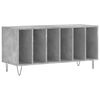 vidaXL Dulap pentru discuri gri beton, 100x38x48 cm, lemn prelucrat