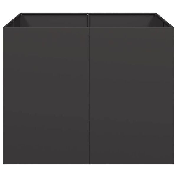 vidaXL Jardinieră Negru 100x100x80 cm Oțel