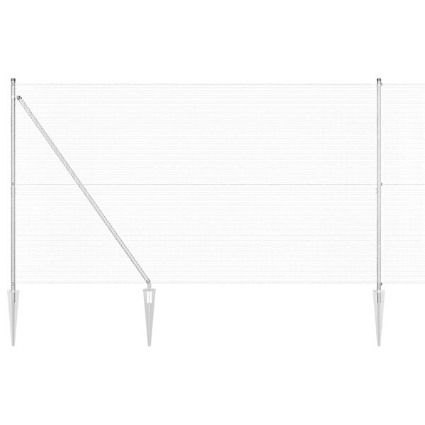 vidaXL St&acirc;lp de gard. Argintiu 10 x 1,5 m (12 x 12 mm plasă) Oțel