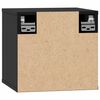 vidaXL Dulapuri de perete, 2 buc, negru, 31,5x30x30 cm, lemn masiv pin