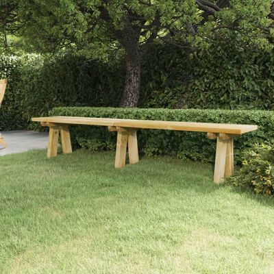 vidaXL Bancă de grădină, 220 cm, lemn masiv de pin impregnat