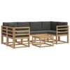 vidaXL Set de canapele de exterior cu pernă 7 pcs Alb și antracit