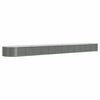 vidaXL Strat &icirc;nălțat grădină gri 512x80x36cm oțel galvanizat