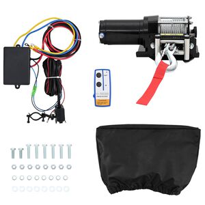 vidaXL Winch Electric PVC Negru