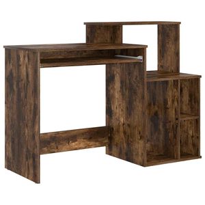 vidaXL Birou Stejar fumuriu 120,5 x 44 x 88,5 cm Lemn prelucrat