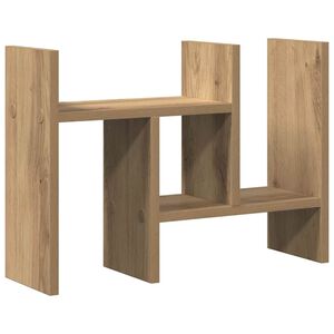 vidaXL Organizator Birou Stejar Artizanal 50 x 15,5 x 35,5 cm