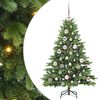 vidaXL Brad de Crăciun artificial cu 150 LED Verde 120 cm PE și PVC