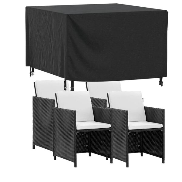 vidaXL Huse mobilier grădină 2 buc negru 113x113x73cm impermeabil 420D