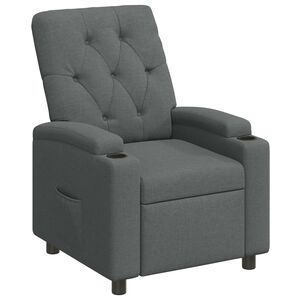 vidaXL Fotoliu recliner Gri &icirc;nchis 75 x 95 x 101 cm Țesătură