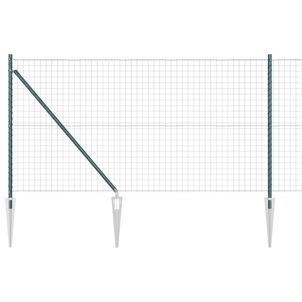 vidaXL Gard cu St&acirc;lp Verde 1,2 x 25 m Oțel și PVC