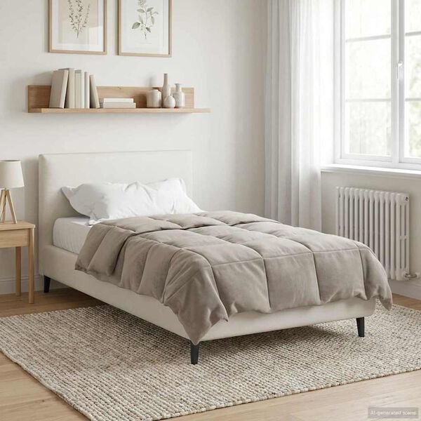 vidaXL Duvet de iarnă Patos Crem 140 x 220 cm Microfibră