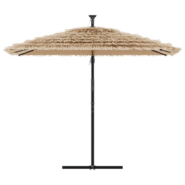 vidaXL Umbrelă soare de grădină cu st&acirc;lp din oțel, maro 269x269x235 cm