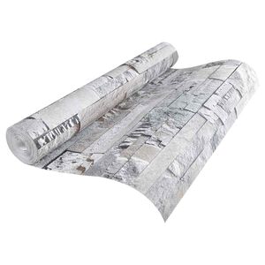 vidaXL Tapet 3D cu Piatră Gri 10 x 0,53 m Țesătură Netesută