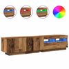 vidaXL Dulap TV cu lumini LED lemn vechi 180x35x40 cm lemn prelucrat