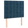 vidaXL Pat box spring cu saltea, albastru &icirc;nchis, 80x200 cm, catifea