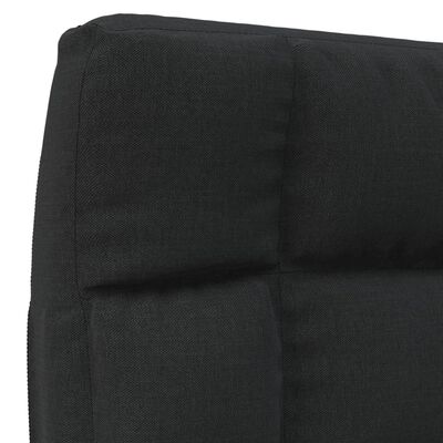 vidaXL Scaun de podea pliabil, negru, material textil