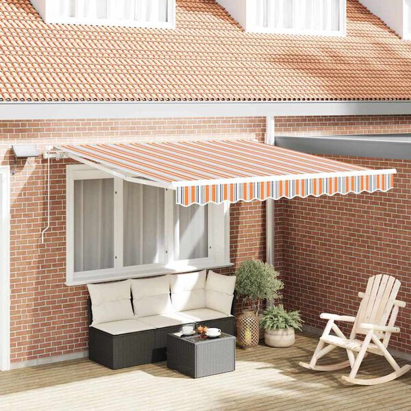 vidaXL Cortina Retractabilă Manual Multicolour 350 x 250 cm