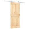 vidaXL Ușă glisantă Natural și Alb 85 x 210 cm Lemn de Pin Solid