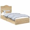 vidaXL Pat cu storage Stejar Sonoma 70 x 190 cm Lemn compozit