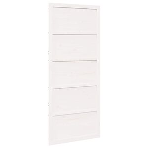 vidaXL Ușă hambar Alb 100 x 2,5 x 208 cm Lemn masiv de pin
