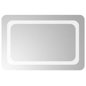 vidaXL Oglindă de baie cu LED Transparent 60 x 40 cm sticlă securizată