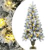 vidaXL Mini brad de Crăciun nins 120 cm 100 LED-uri Alb cald PVC