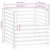 vidaXL Compostor, alb, 80x80x78 cm, lemn masiv de pin