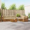 vidaXL Set de canapele de exterior cu pernă 6 pcs Natural și Bej