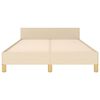 vidaXL Cadru de pat fără saltea, crem, 120x200 cm, textil