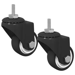 vidaXL Roată pivotantă 2 pcs Negru 40,4 x 40,4 x 19,7 mm Fier și nylon