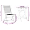vidaXL Set Bistro Pliabil 3 pcs Maro lemn masiv de acacia